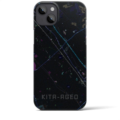 【北上尾（埼玉県）】地図柄iPhoneケース（バックカバータイプ）