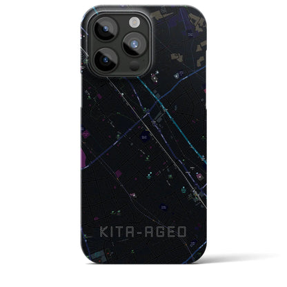 【北上尾（埼玉県）】地図柄iPhoneケース（バックカバータイプ）