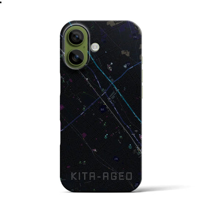 【北上尾（埼玉県）】地図柄iPhoneケース（バックカバータイプ）