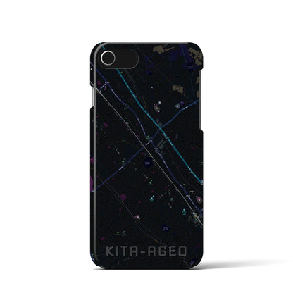 【北上尾（埼玉県）】地図柄iPhoneケース（バックカバータイプ）