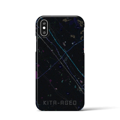 【北上尾（埼玉県）】地図柄iPhoneケース（バックカバータイプ）