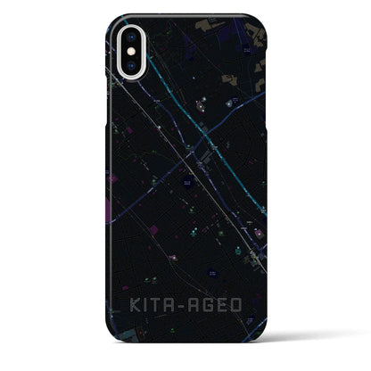 【北上尾（埼玉県）】地図柄iPhoneケース（バックカバータイプ）