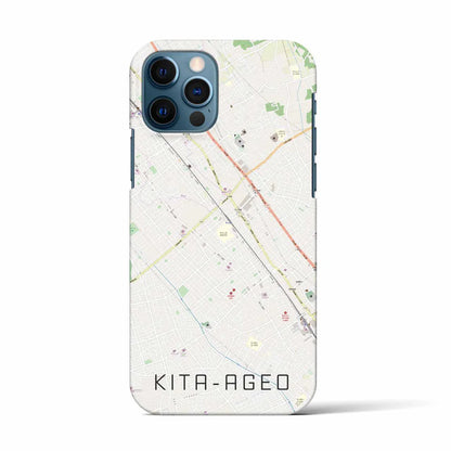 【北上尾（埼玉県）】地図柄iPhoneケース（バックカバータイプ）