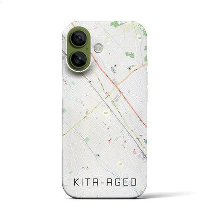 【北上尾（埼玉県）】地図柄iPhoneケース（バックカバータイプ）