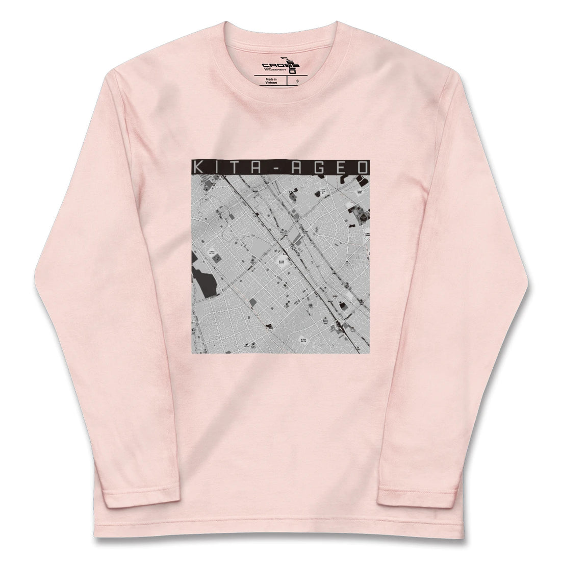 【北上尾（埼玉県）】地図柄ロングスリーブTシャツ