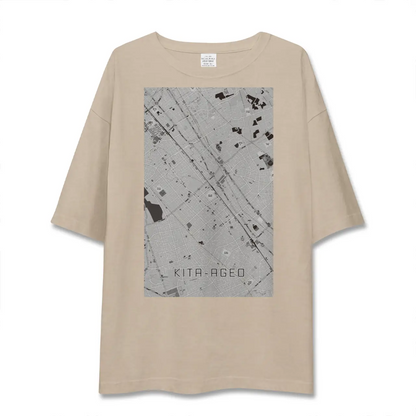 【北上尾（埼玉県）】地図柄ビッグシルエットTシャツ