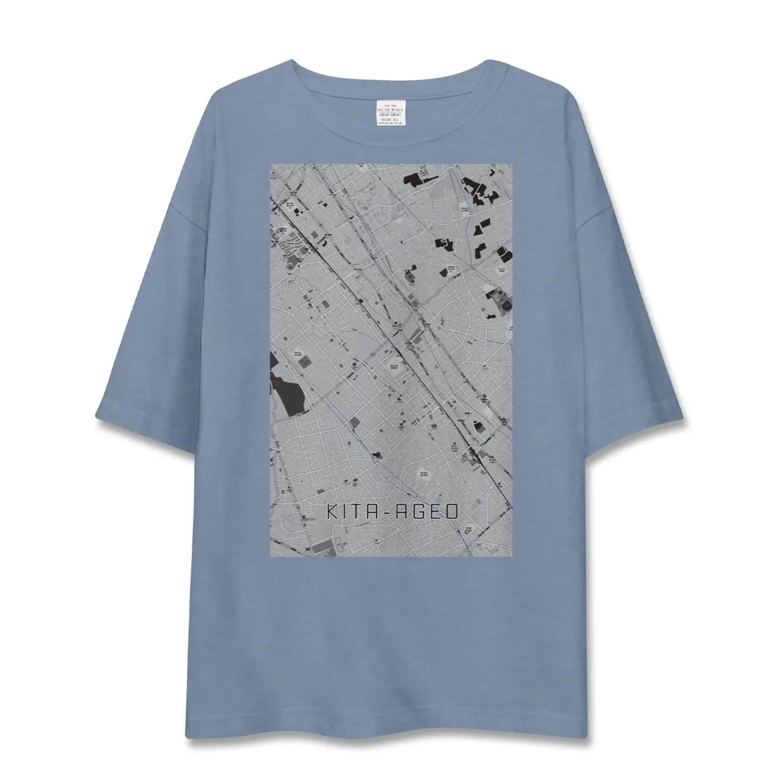 【北上尾（埼玉県）】地図柄ビッグシルエットTシャツ