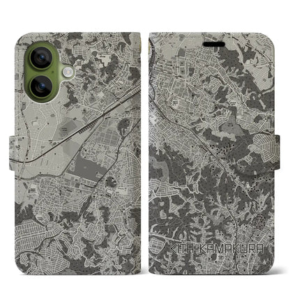 【北鎌倉（神奈川県）】地図柄iPhoneケース（手帳タイプ）