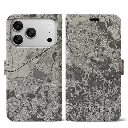 【北鎌倉（神奈川県）】地図柄iPhoneケース（手帳タイプ）