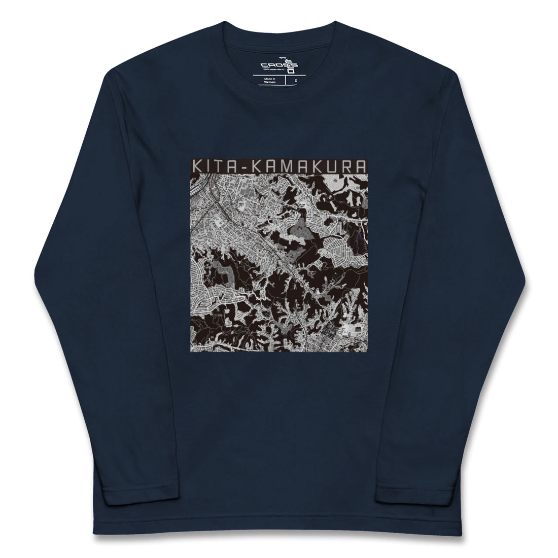 【北鎌倉（神奈川県）】地図柄ロングスリーブTシャツ