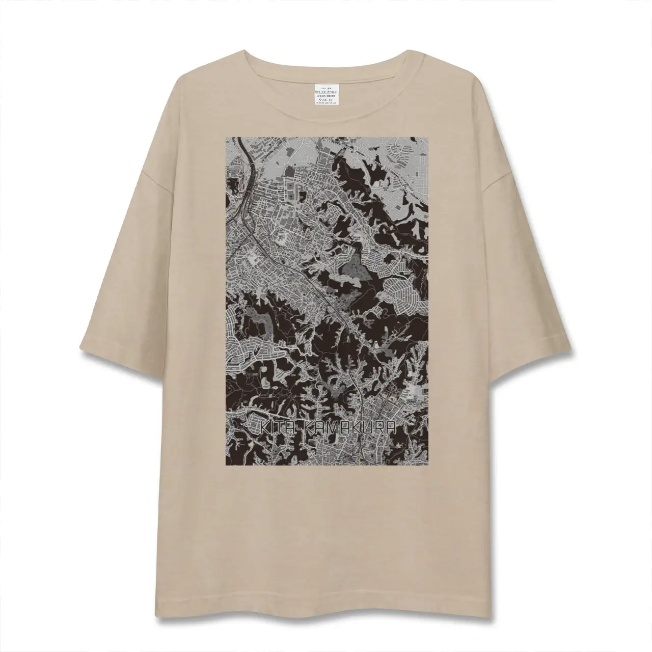 【北鎌倉（神奈川県）】地図柄ビッグシルエットTシャツ