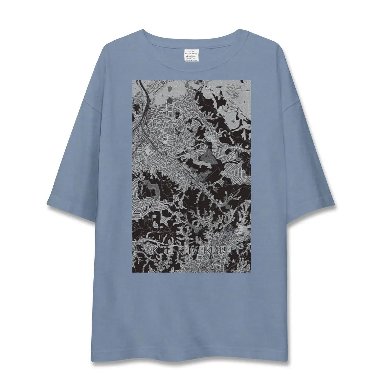 【北鎌倉（神奈川県）】地図柄ビッグシルエットTシャツ
