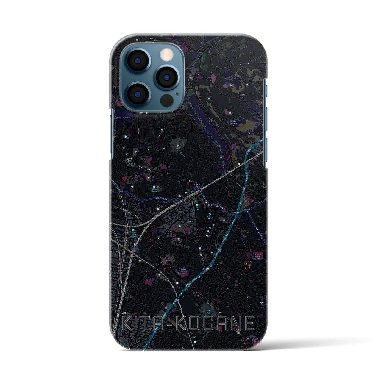 【北小金（千葉県）】地図柄iPhoneケース（バックカバータイプ）