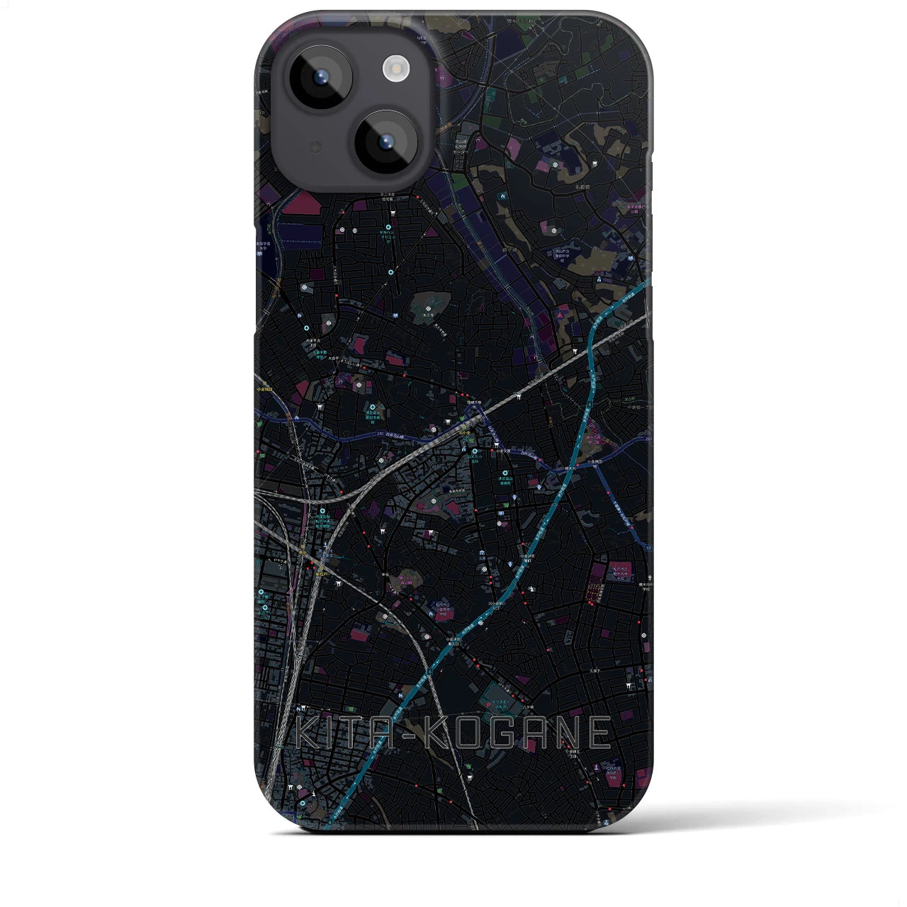 【北小金（千葉県）】地図柄iPhoneケース（バックカバータイプ）