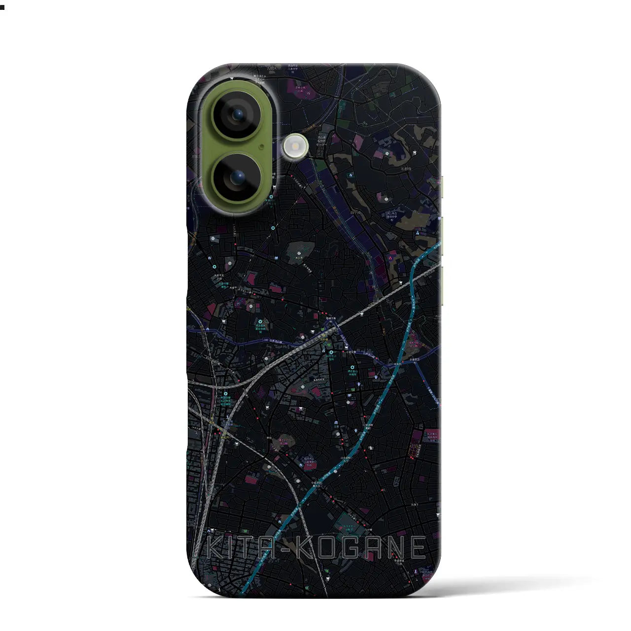 【北小金（千葉県）】地図柄iPhoneケース（バックカバータイプ）