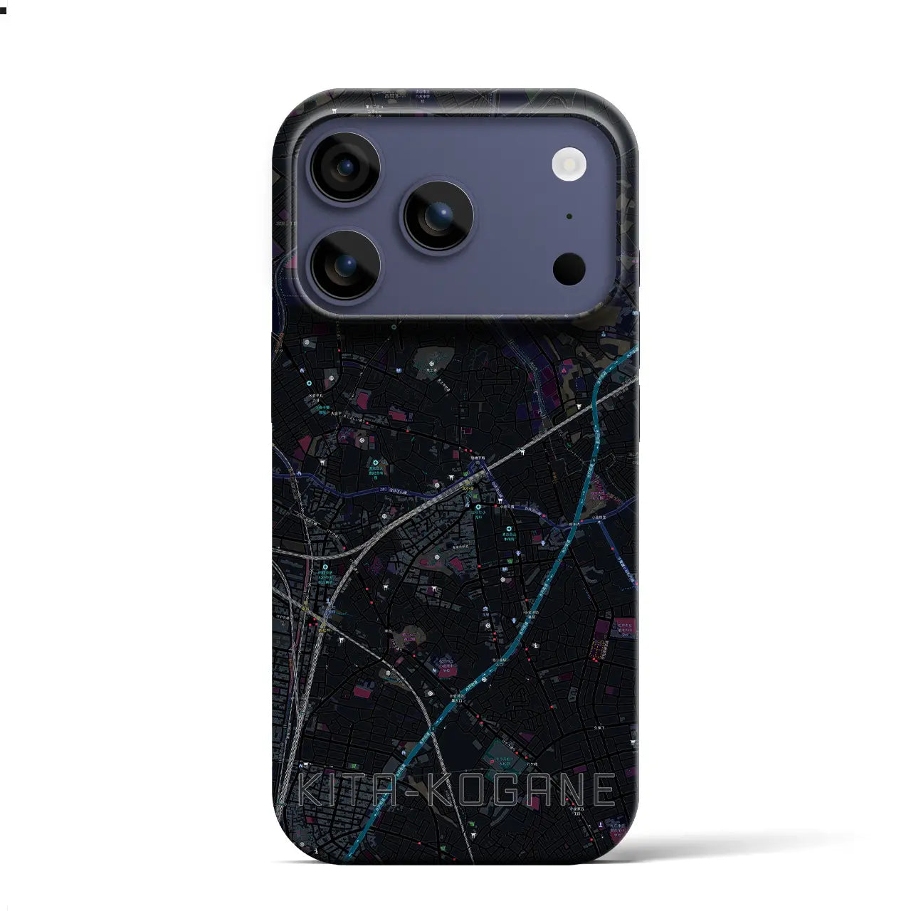 【北小金（千葉県）】地図柄iPhoneケース（バックカバータイプ）