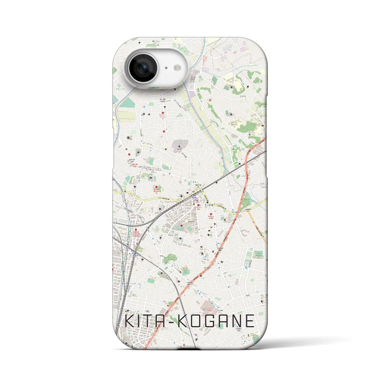 【北小金（千葉県）】地図柄iPhoneケース（バックカバータイプ）