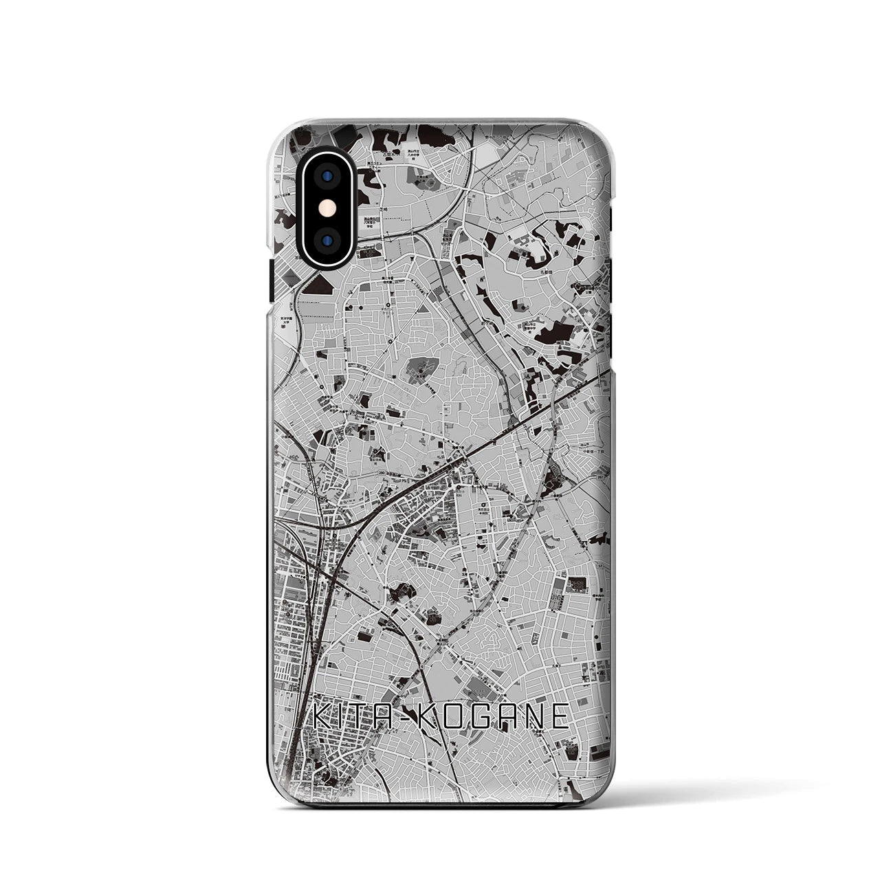 【北小金（千葉県）】地図柄iPhoneケース（クリアタイプ）
