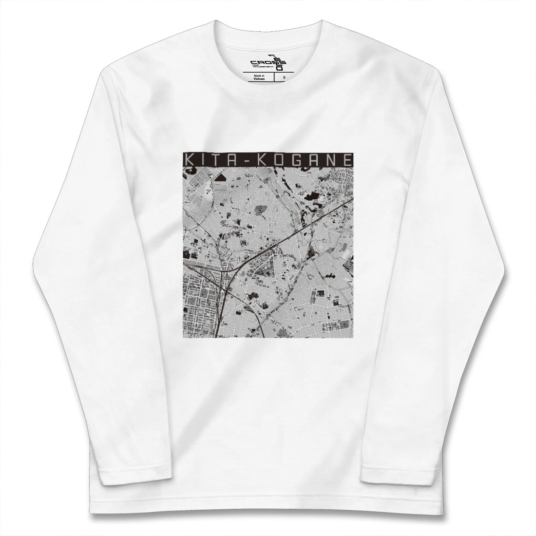 【北小金(千葉県)】地図柄ロングスリーブTシャツ