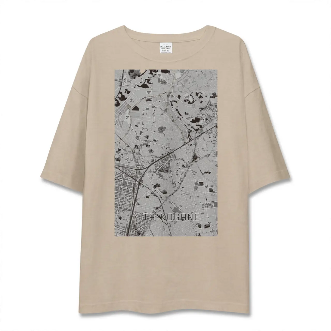 【北小金（千葉県）】地図柄ビッグシルエットTシャツ