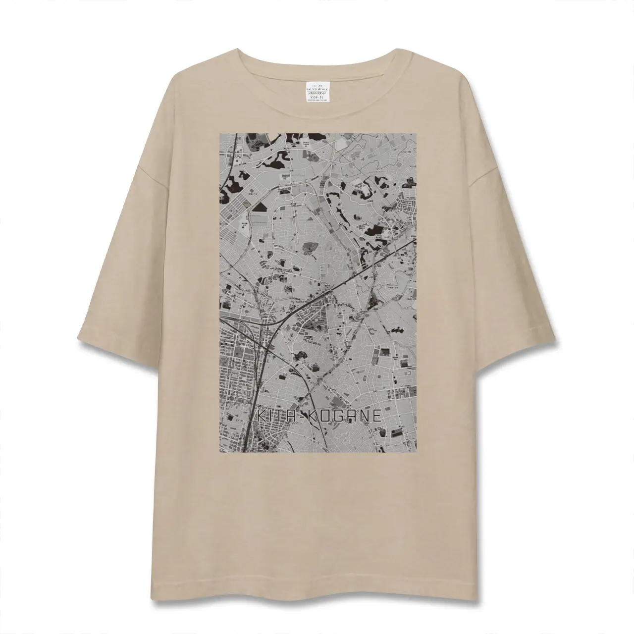 【北小金（千葉県）】地図柄ビッグシルエットTシャツ