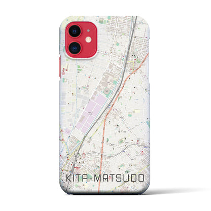 【北松戸（千葉県）】地図柄iPhoneケース（バックカバータイプ）