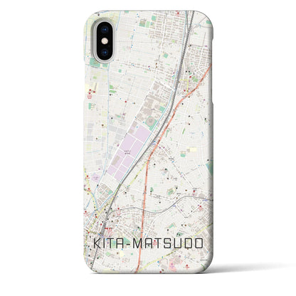 【北松戸（千葉県）】地図柄iPhoneケース（バックカバータイプ）
