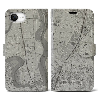 【北松戸（千葉県）】地図柄iPhoneケース（手帳タイプ）