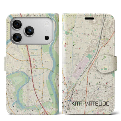 【北松戸（千葉県）】地図柄iPhoneケース（手帳タイプ）