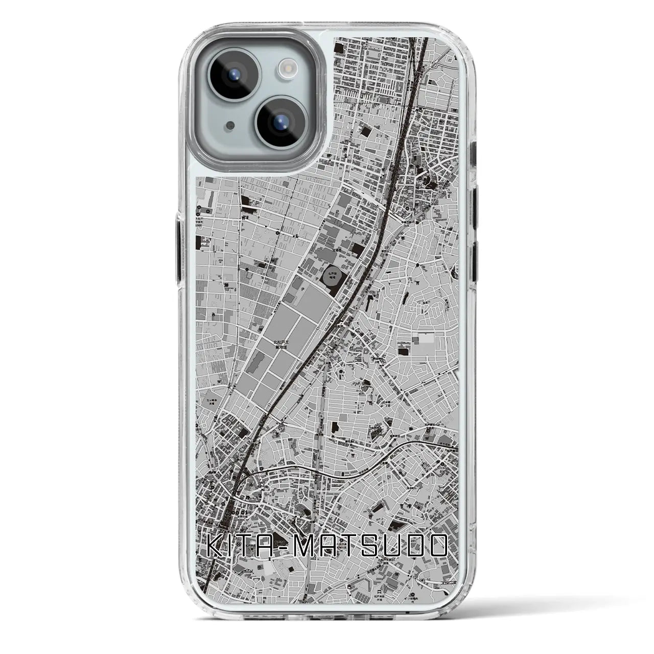 【北松戸（千葉県）】地図柄iPhoneケース（MagSafeタイプ）