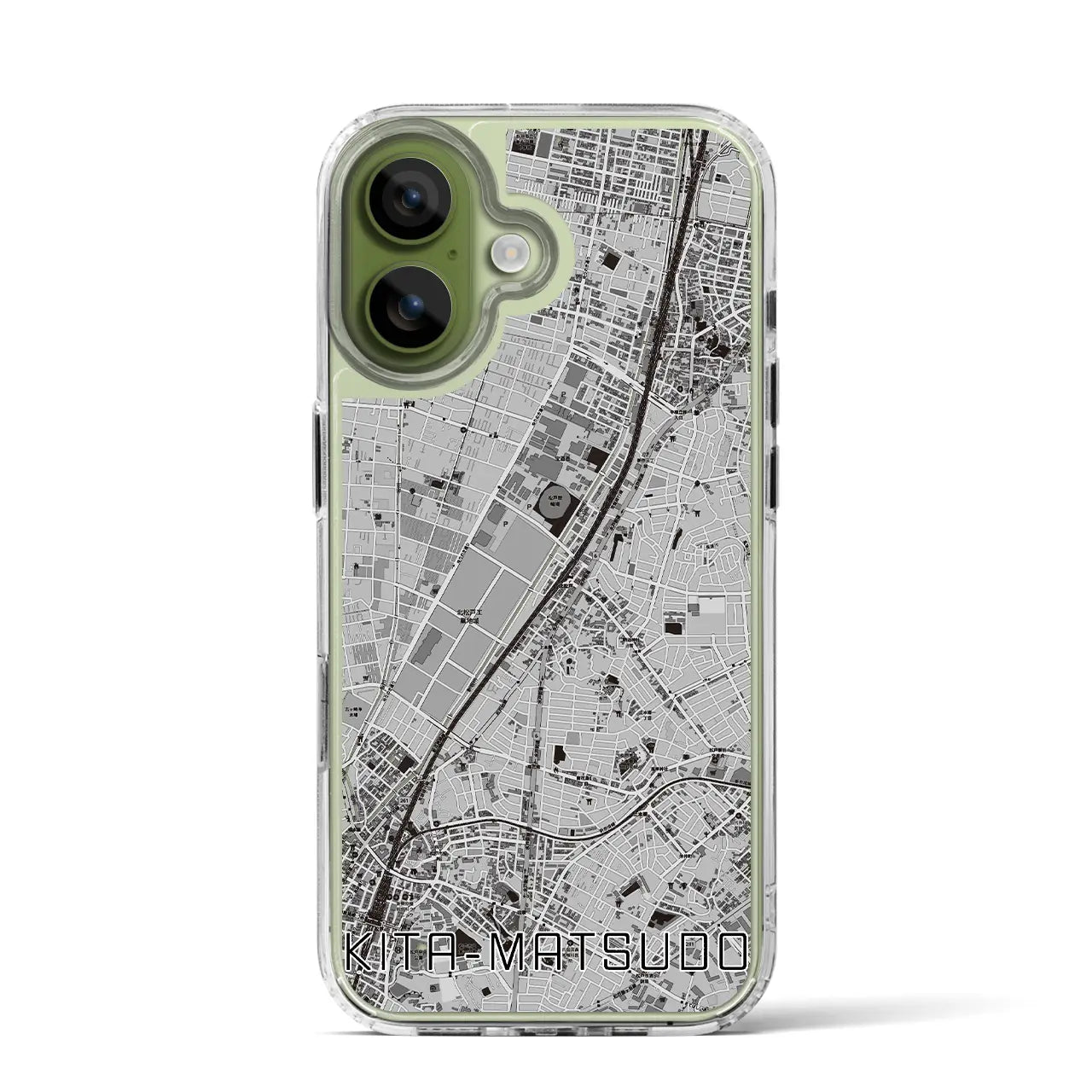 【北松戸（千葉県）】地図柄iPhoneケース（MagSafeタイプ）