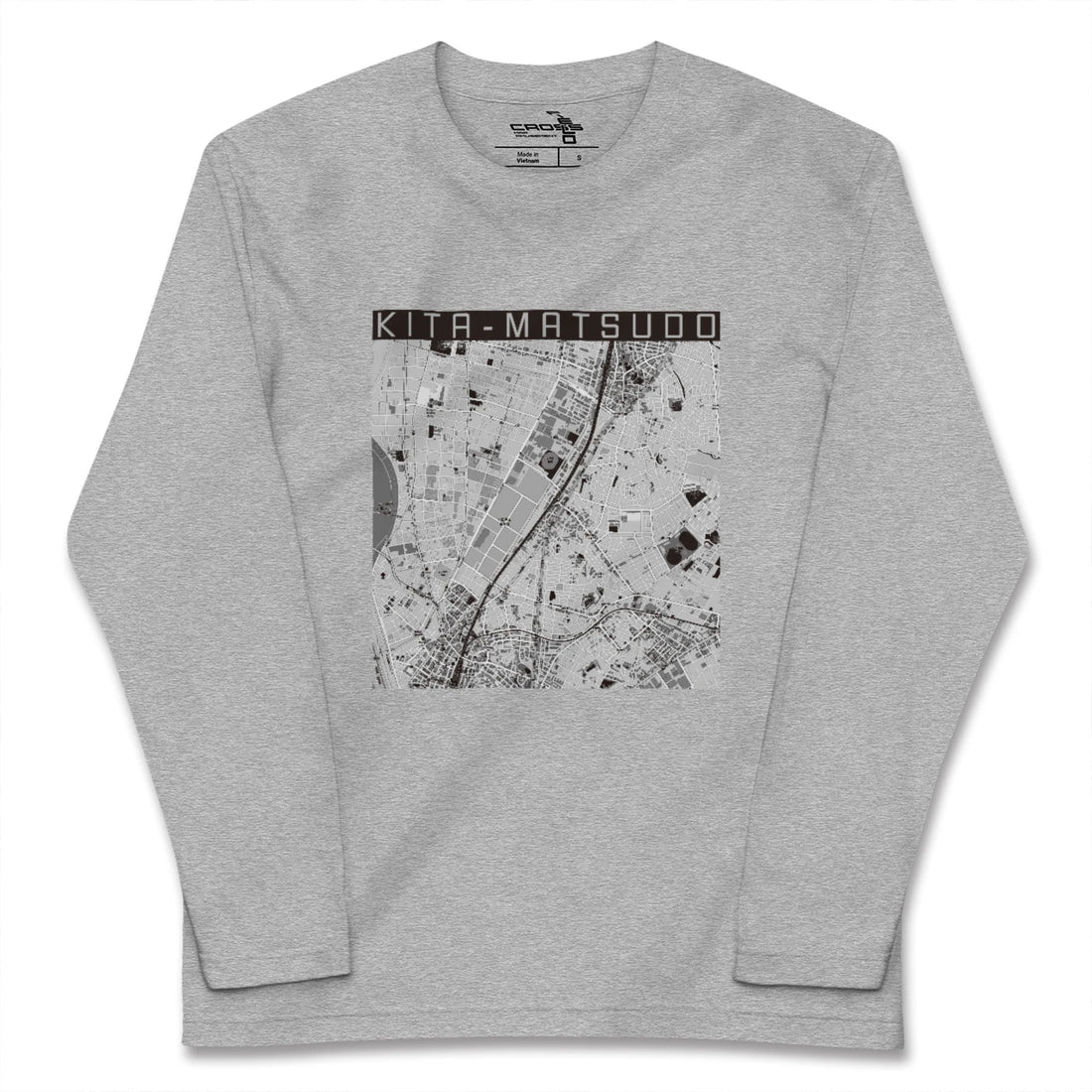 【北松戸（千葉県）】地図柄ロングスリーブTシャツ