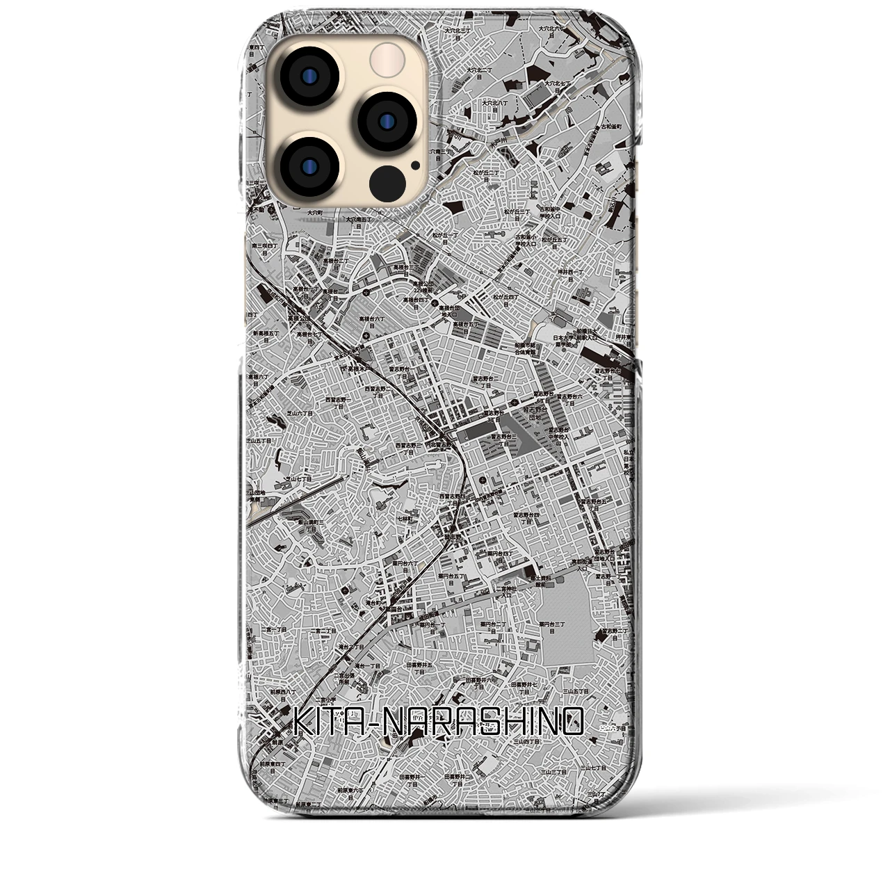 【北習志野（千葉県）】地図柄iPhoneケース（クリアタイプ）