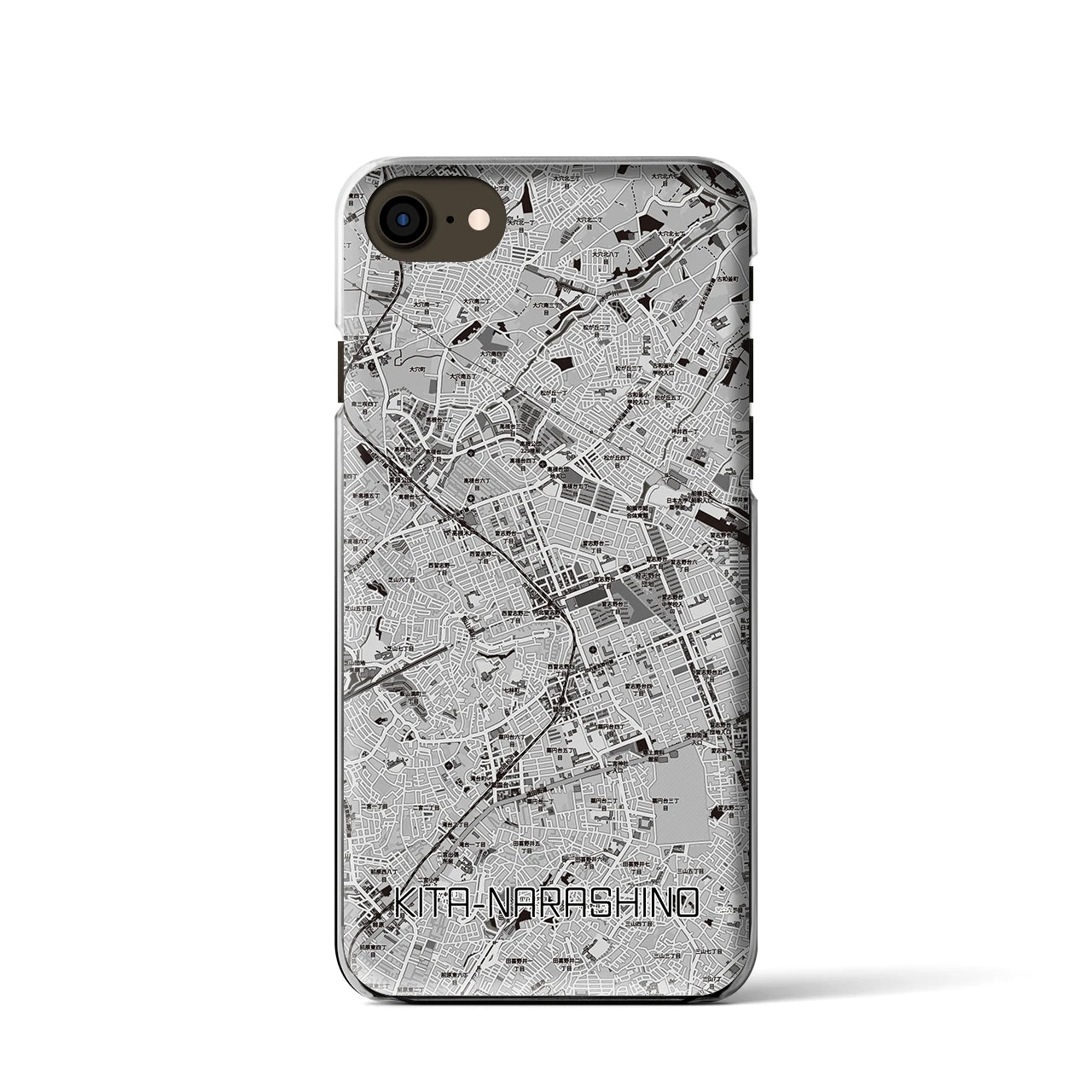 【北習志野（千葉県）】地図柄iPhoneケース（クリアタイプ）