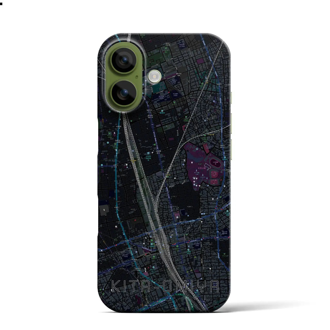 【北大宮（埼玉県）】地図柄iPhoneケース（バックカバータイプ）