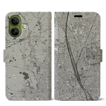 【北大宮（埼玉県）】地図柄iPhoneケース（手帳タイプ）