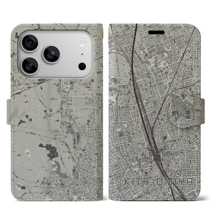 【北大宮（埼玉県）】地図柄iPhoneケース（手帳タイプ）