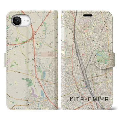 【北大宮（埼玉県）】地図柄iPhoneケース（手帳タイプ）