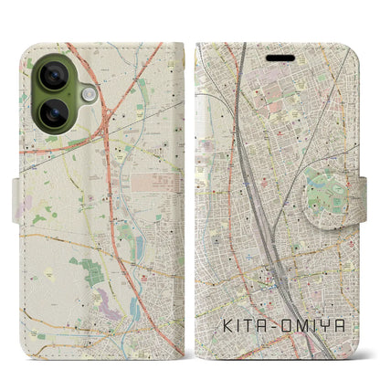 【北大宮（埼玉県）】地図柄iPhoneケース（手帳タイプ）