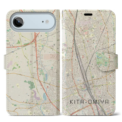 【北大宮（埼玉県）】地図柄iPhoneケース（手帳タイプ）