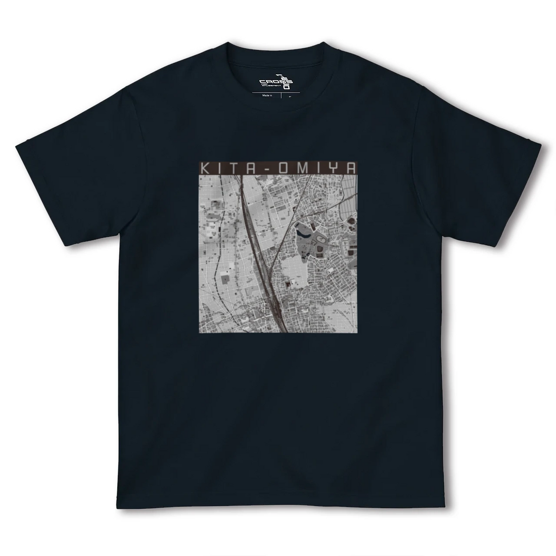 【北大宮(埼玉県)】地図柄ヘビーウェイトTシャツ