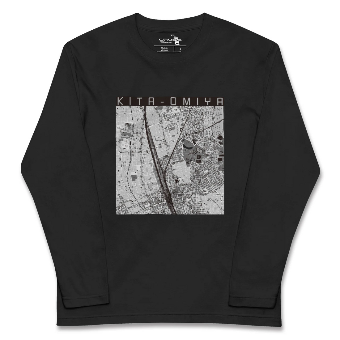 【北大宮(埼玉県)】地図柄ロングスリーブTシャツ