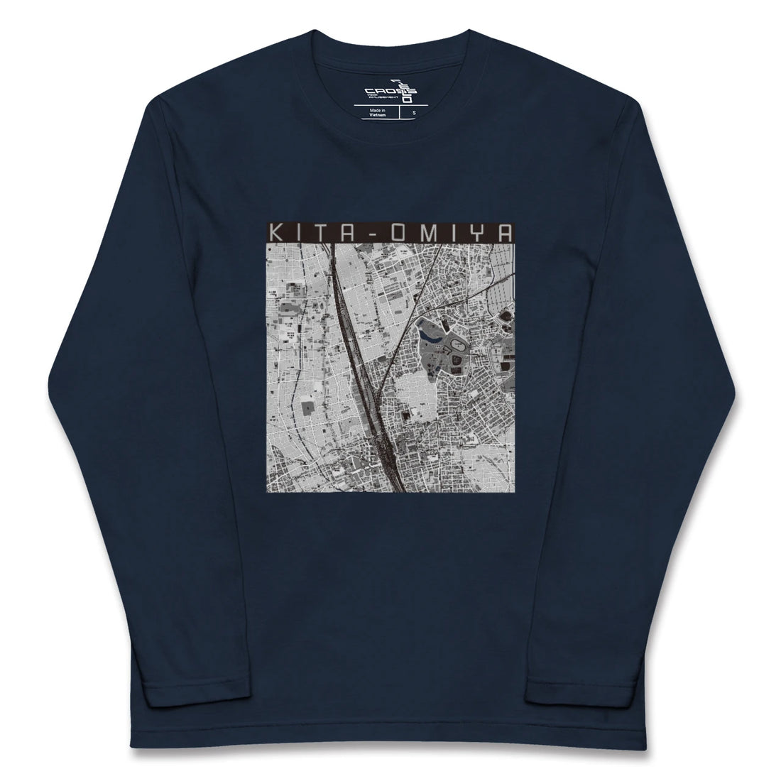 【北大宮(埼玉県)】地図柄ロングスリーブTシャツ