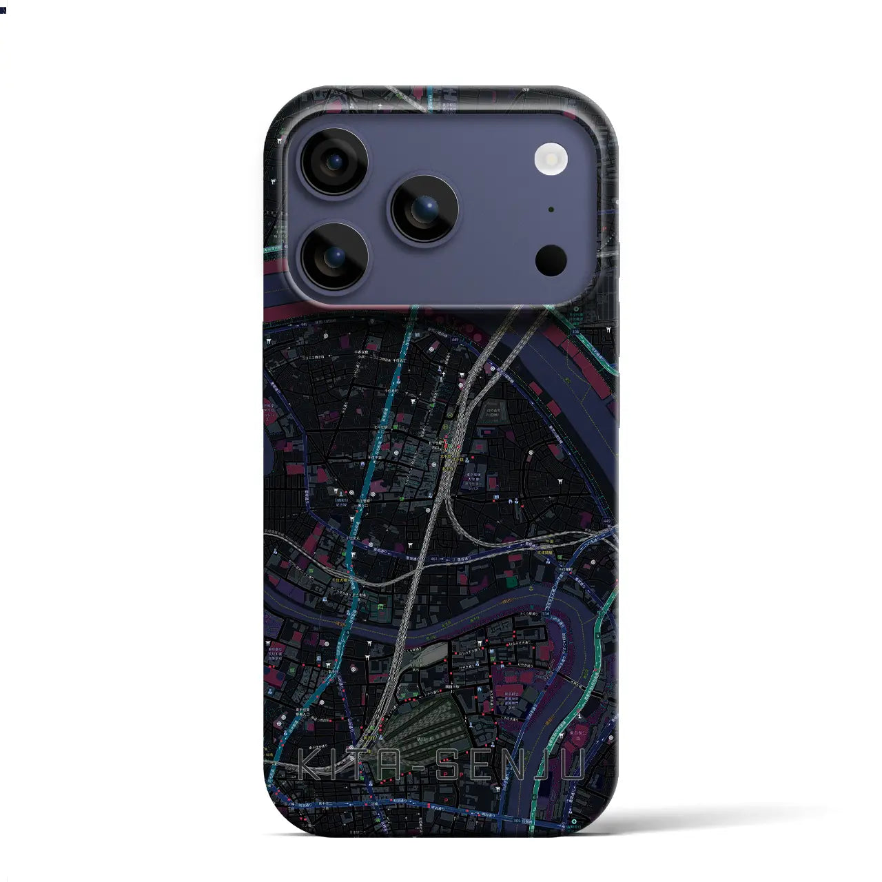 【北千住（東京都）】地図柄iPhoneケース（バックカバータイプ）