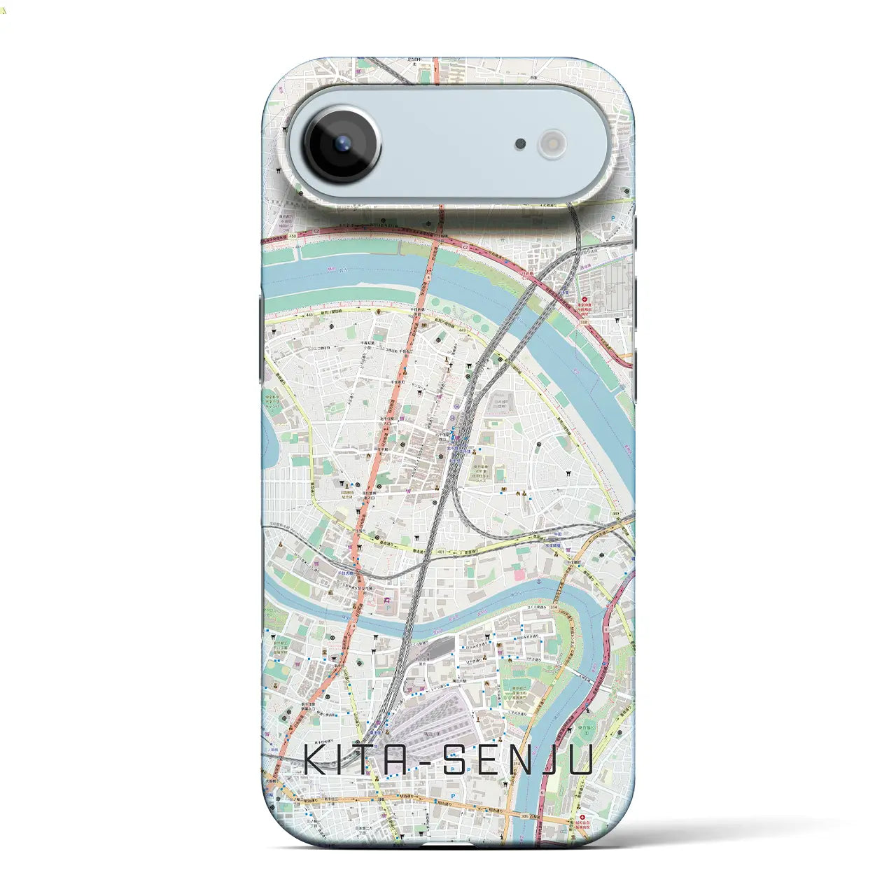 【北千住（東京都）】地図柄iPhoneケース（バックカバータイプ）