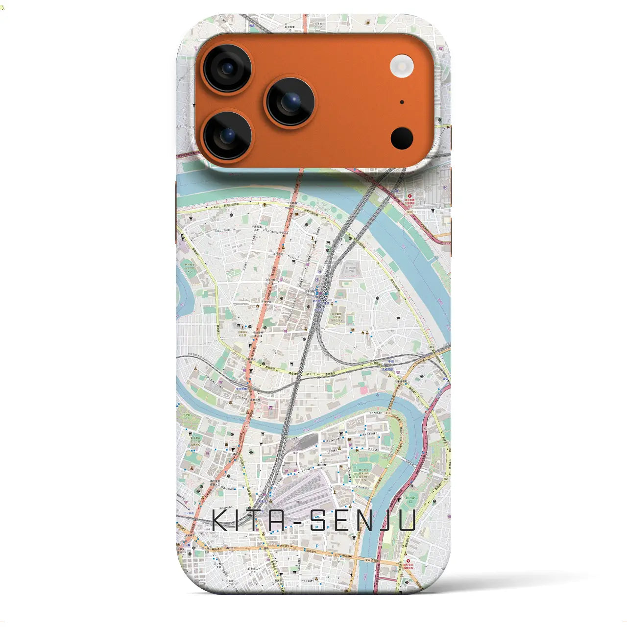 【北千住（東京都）】地図柄iPhoneケース（バックカバータイプ）