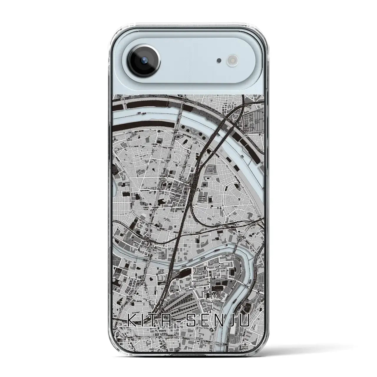 【北千住（東京都）】地図柄iPhoneケース（クリアタイプ）