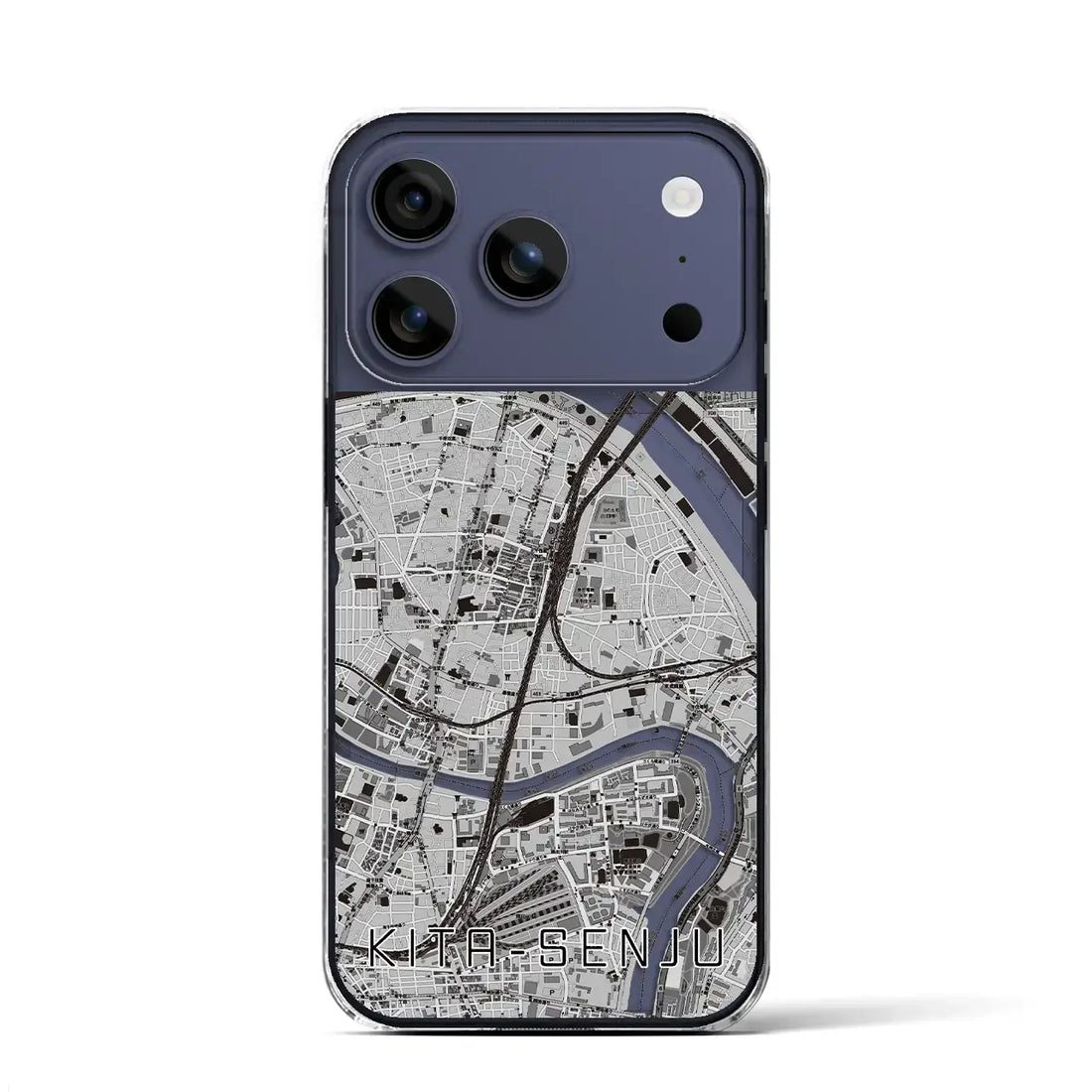 【北千住（東京都）】地図柄iPhoneケース（クリアタイプ）
