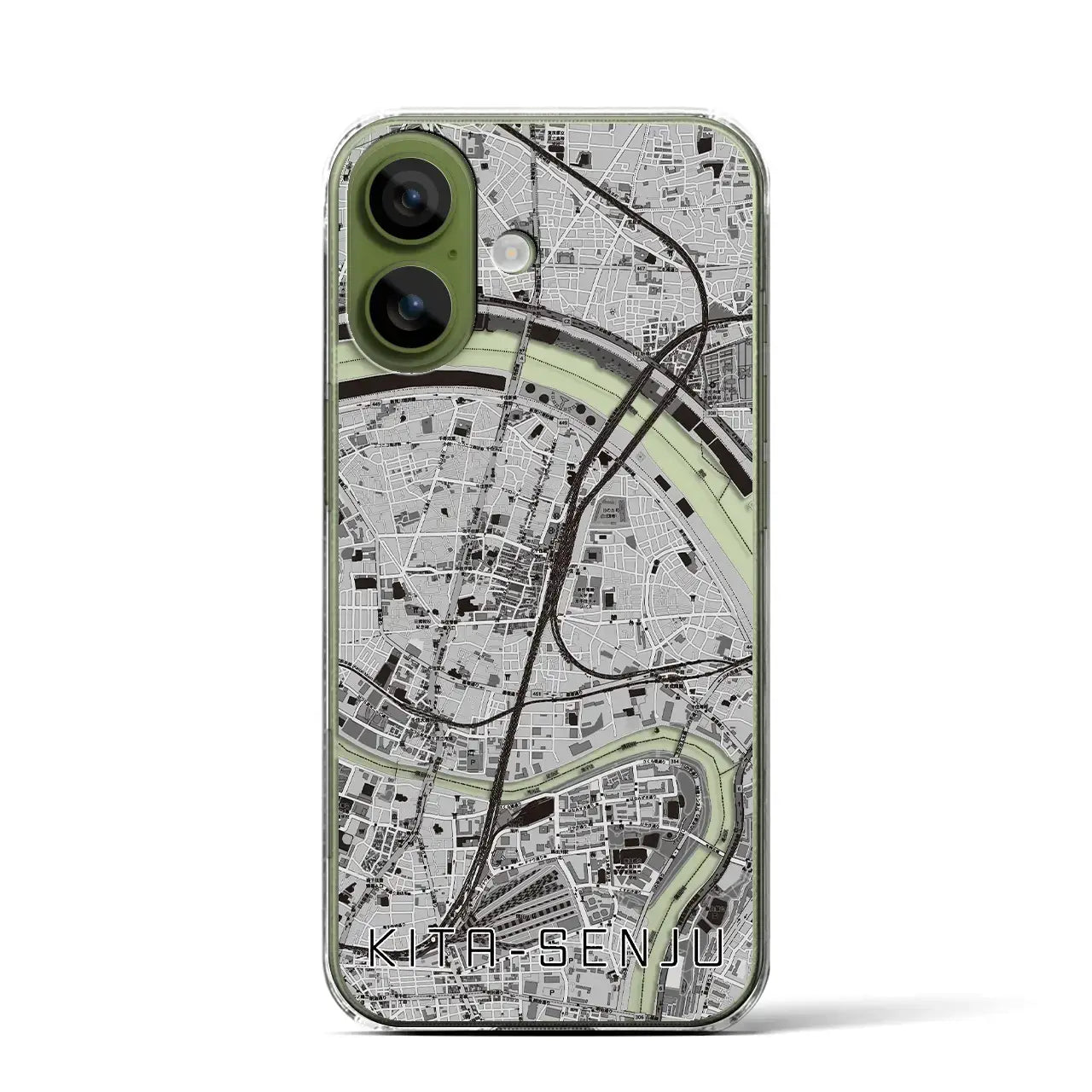 【北千住（東京都）】地図柄iPhoneケース（クリアタイプ）