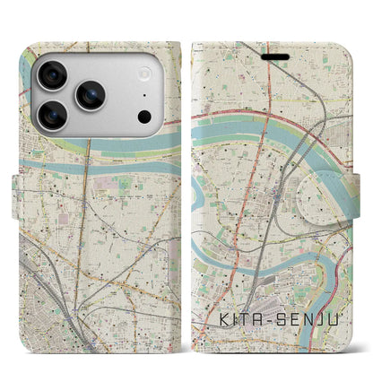 【北千住（東京都）】地図柄iPhoneケース（手帳タイプ）